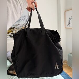 Prada Black Nylon Shopper Tote